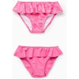 ZIPPY Pack 2 Cuecas Lisas/Estampadas com Folhos para Bebé Menina, Rosa Rosa 18-24 Months