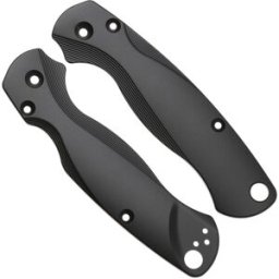 Flytanium Spyderco Paramilitary 2 Lotus Scales FLY0905 Black Titanium, capas de cabo