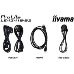 MONITOR IIYAMA 43" 1920X1080, IPS PANEL, 1% HAZE, LANDSCAPE MODE, SPEAKERS 2X 10W , VGA, 3X HDMI, 350CD/M², MEDIA PLAY USB PORT, CONTROL LAN / RS232C, VESA 400X400 (LE4341S-B2) - 1376646
