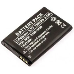 Bateria para telemóvel compatível com Nokia 5100, 6100 3.7V 750mAh 2.8Wh Li-Polymer