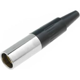 Amphenol AG3M - Ficha mini-XLR 3 pinos macho para soldar em cabo
