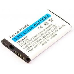 Bateria para telemóvel compatível com LG KU250 3.7V 700mAh 2.6Wh Li-Ion
