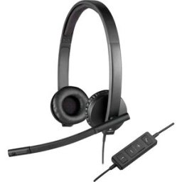 Logitech H570E Dual - Auscultadores headset stereo USB com microfone e controlos no fio