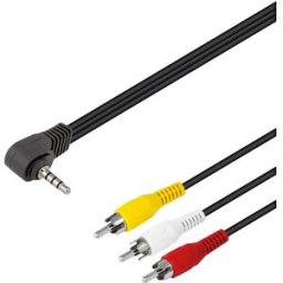 Cabo 3RCA - Jack3.5(4pin) Video + 2 Audio (Movistar) 1.5m
