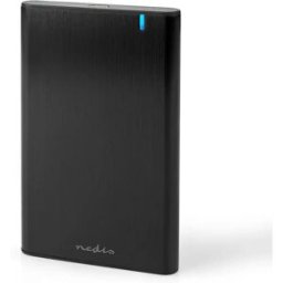 Nedis HDDE25410BK - Caixa para disco rígido SATA III 2.5'' c/ USB-C