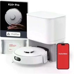 SwitchBot Mini Robot Vacuum K10+ Pro (EU) - Aspirador Mini Robô inteligente c/ estação de carregamento e limpeza