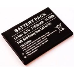 Bateria para telemóvel compatível com Samsung Galaxy Note 2, Note II, GT-N7100 3.7V 3100mAh 11.5Wh Li-Ion