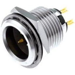 Amphenol - Ficha mini-XLR 3 pinos macho de painel para soldar