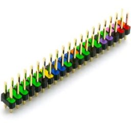 Pin Header GPIO de 40 pinos (2x20) 2.54mm para Raspberry Pi codificado por cores
