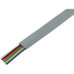 Cabo de telefone 6 vias [6.8x2.4mm] Cu AWG28 - cinza - rolo 100m