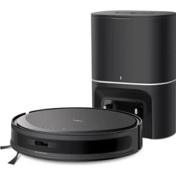 TP-Link Tapo RV20 Max Plus - Aspirador Robô inteligente 5300Pa c/ mopa navegação MagSlim LiDAR + estação carregamento / esvaziamento - preto