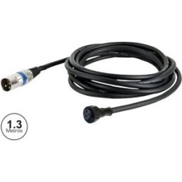 Cabo DMX XLR 3p macho ↔ XLR 3p fêmea IPAR-123 IP65 - 1.3m - AFXLIGHT CAB-MINI-XLR