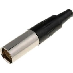 Ficha mini-XLR 5 pinos macho para soldar em cabo