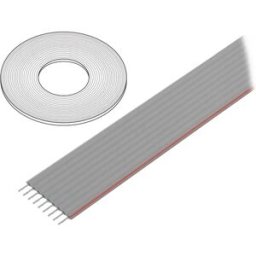 Fita flat-cable 9 vias 1.27mm 300V Ø28AWG - rolo de 30.5m
