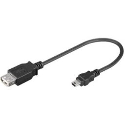 Cabo USB A fêmea - mini-USB B macho 5 pinos 0.20m