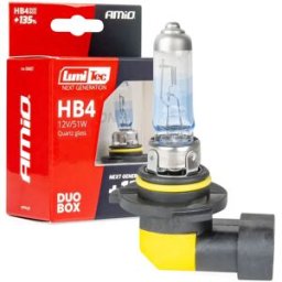 AMiO LumiTec NEXT GENERATION (+135%) - Lâmpada halogéneo HB4 P22d 12V 51W [2 unid.]