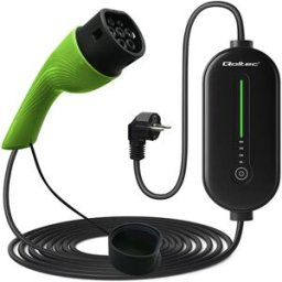 Qoltec - Carregador portátil para EV - monofásico 8-16A 3.5kW - Schuko - Tipo 2 - IP65 - 5m