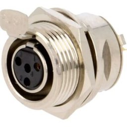 Amphenol AG4FCE - Ficha XLR mini 4 Pin fêmea de painel