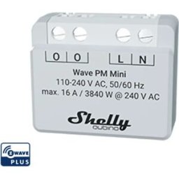 Shelly Qubino Wave PM Mini - Mini módulo Z-Wave™ para monitorização do consumo de energia 110/240VAC - 16A