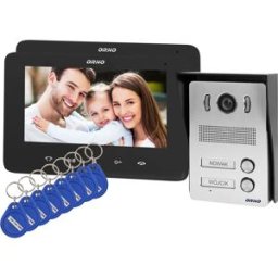 Orno OR-VID-VP-1071/B - Videoporteiro de superfície com display de 7'' a cores e leitor RFID para 2 apartamentos (4 fios)