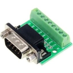 Ficha D-Sub DB9 (9 pinos) macho - com terminais para aparafusar em cabo