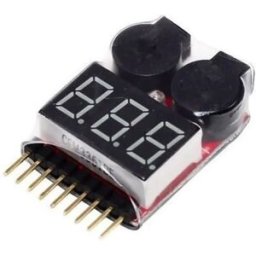 Módulo Display Testador de baterias c/ alarme LiPo/Li-ion/Li-Fe 1-8s