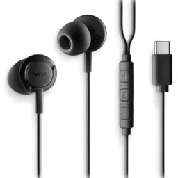 NGS Cross Step - Auriculares in-ear com microfone USB-C - pretos