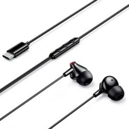 Vention Echo Lite - Auriculares in-ear com microfone e cabo USB-C - pretos