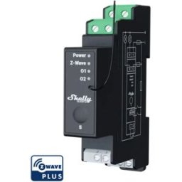 Shelly Qubino Wave PRO 2PM - Módulo para calha DIN c/ 2 relés e medição de energia para automação Z-Wave™ - 110/240VAC 16A