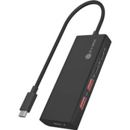 ICY BOX IB-HUB1436-CPD - Hub USB 3.2 de 4 portas (2×USB-A + 2×USB-C) + USB-C PD 100W + cabo USB-C