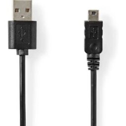 Cabo USB 2.0 A - mini-USB B 5 pinos - 1.8m