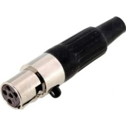 Ficha mini-XLR 5 pinos fêmea para soldar em cabo