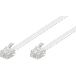 Cabo Telefone RJ11 (6P4C) M/M 15M - Branco