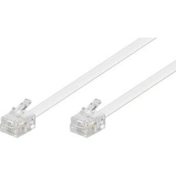 Cabo telefone RJ11(6P4C) M/M 5.0m - Branco