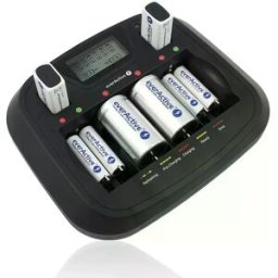everActive NC-900U - Carregador para 1-6 baterias AA e AAA ou 1-4 baterias C e D ou 1-2 baterias 9V com LCD