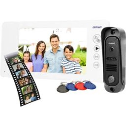 Orno OR-VID-JS-1053/W - Vídeoporteiro unifamiliar com display de 7'' e leitor RFID - branco - (4 fios)