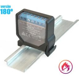 Mauser EM180 - Suporte de calha DIN para Shelly EM [Flame Retardant] - preto - 180º