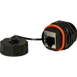 Logilink NP0083 - Tomada RJ45 Cat6a blindada de painel fêmea-fêmea - estanque IP68