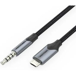 Vention BDGBG - Cabo de áudio micro-USB - Jack 3.5 - 1.5m - preto