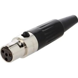 Amphenol AG4F - Ficha mini-XLR 4 pinos fêmea para soldar em cabo