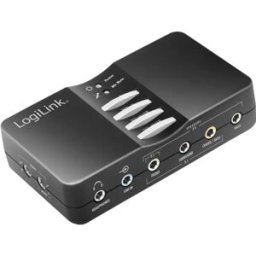 Logilink UA0099 - Placa de som externa USB 2.0 de 8 canais (7.1) c/ Line-In + Mic + S/PDIF in/out