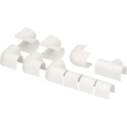 Inofix 3200-2 - Sortido de 10 acessórios para calha flexível 6x5mm (Cablefix 2200) - Branco