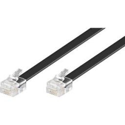 Cabo Telefone RJ12 (6P6C) M/M 3M - Preto