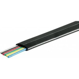 Cabo de telefone 6 vias preto [6 x 7 x 0,12 mm] CCA AWG28 - rolo 100m