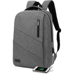 Subblim City Backpack - Mochila para portátil 15.6'' impermeável c/ USB para carregamento - cinzento