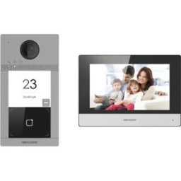 Hikvision DS-KIS604-P(C) - Videoporteiro inteligente WiFi c/ câmara 2Mpx + leitor RFID Mifare + monitor TFT 7''