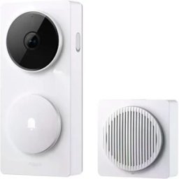 Aqara G410 (CH-C09D) - Kit Videoporteiro Inteligente com Câmara 2K + Campainha / Hub (Matter, Zigbee e Wi-Fi) - Branco