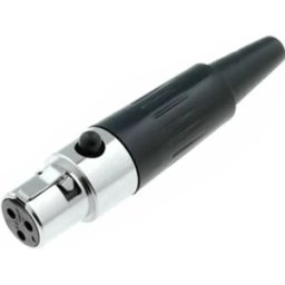 Amphenol AG3F - Ficha mini-XLR 3 pinos fêmea para soldar em cabo