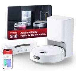 SwitchBot Floor Cleaning Robot S10 (EU) - Aspirador Robô inteligente p/ limpeza de chão c/ estação de carregamento/resíduos + estação de água