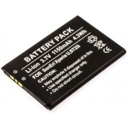 Bateria para telemóvel compatível com Sony Ericsson XPERIA U, ST25i 3.7V 1150mAh 4.3Wh Li-Ion